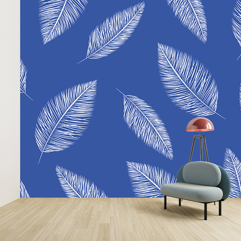 Illustration Stain Resistant Mural Wallpaper Feather Living Room Wall Mural