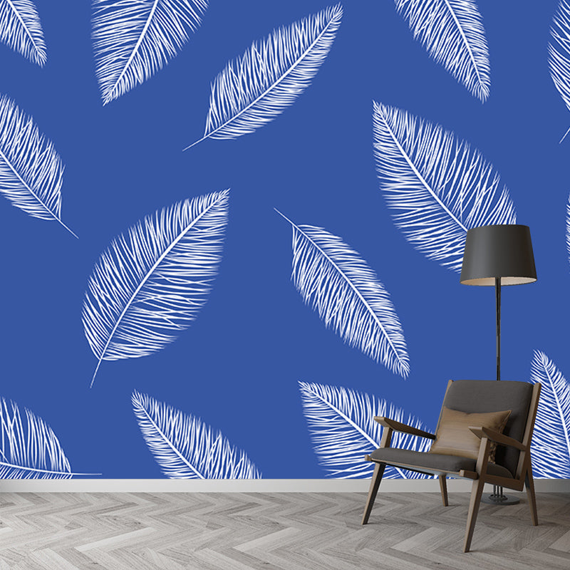 Illustration Stain Resistant Mural Wallpaper Feather Living Room Wall Mural