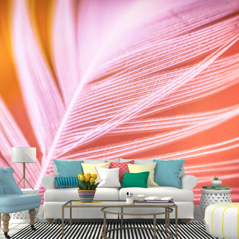 Modern Style Wall Mural Wallpaper Feather Bedroom Wall Mural