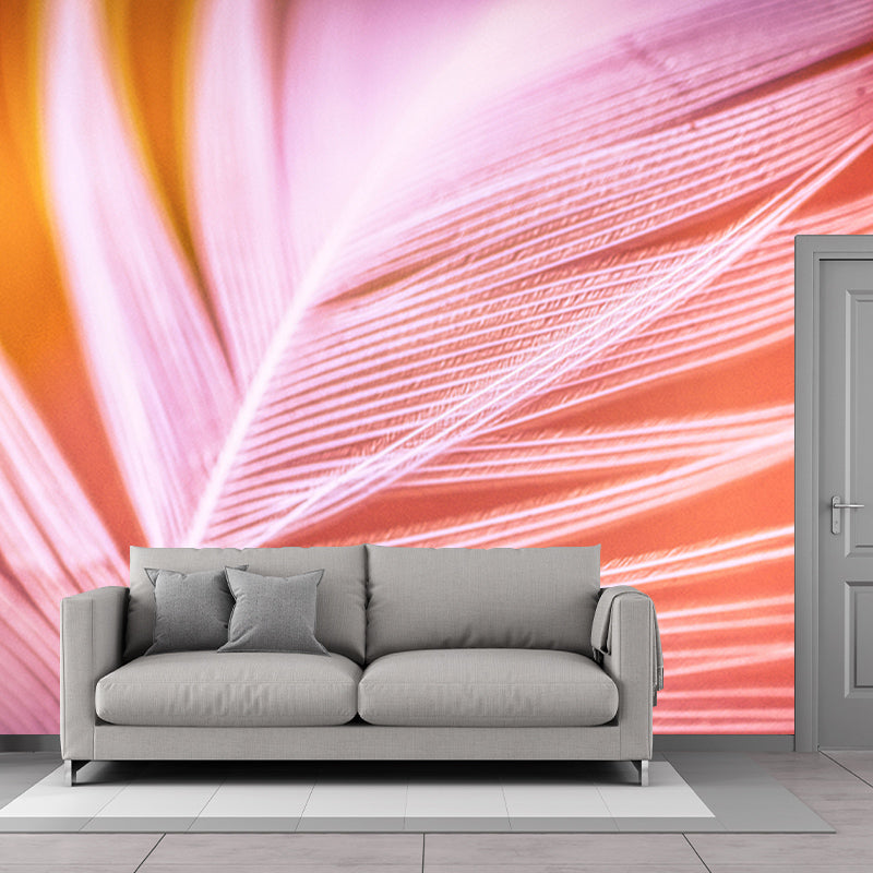 Modern Style Wall Mural Wallpaper Feather Bedroom Wall Mural