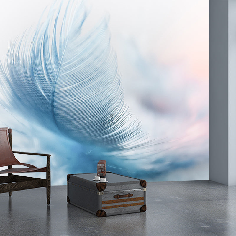 Washable Illustration Mural Wallpaper Feather Indoor Wall Mural
