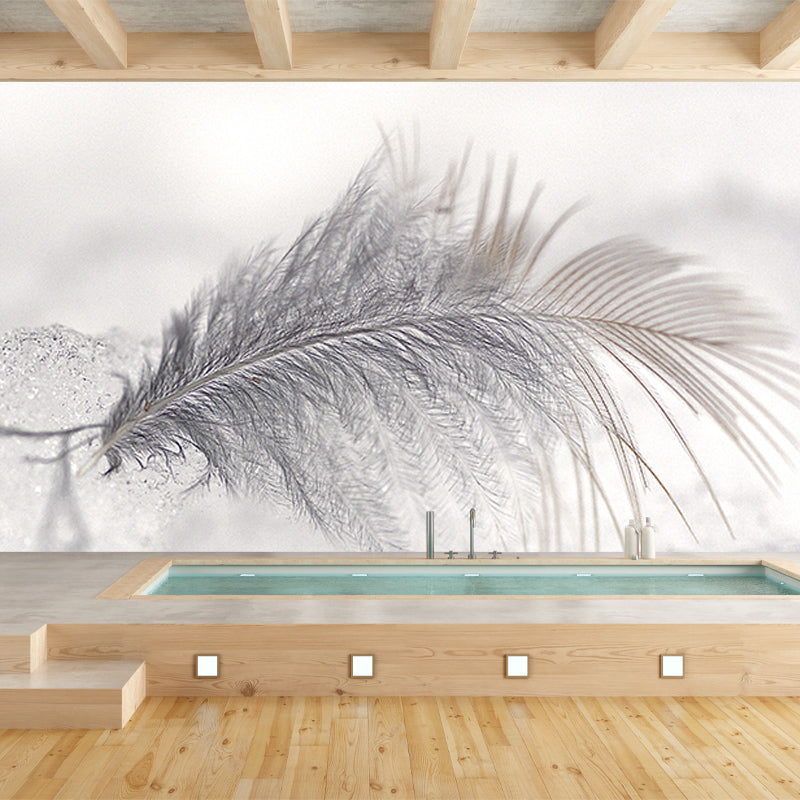 Washable Illustration Mural Wallpaper Feather Indoor Wall Mural