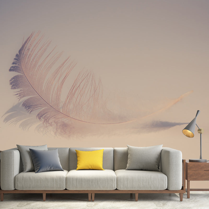 Feather Mildew Resistant Mural Wallpaper Sleeping Room Wall Mural