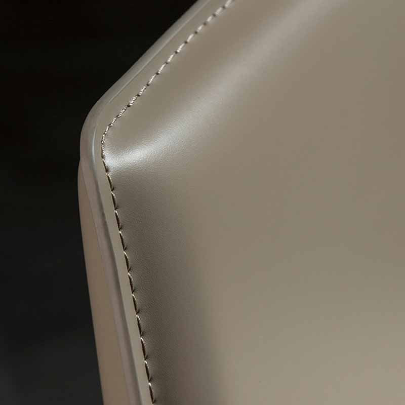 1 Pc Metal Leather Counter Stools Industrial Low Back Bar Stools with Rectangle Seat