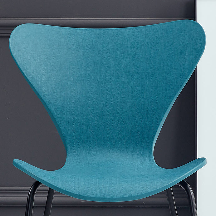 Sillas de comedor de metal contemporáneo, silla lateral sin brazos para cocina