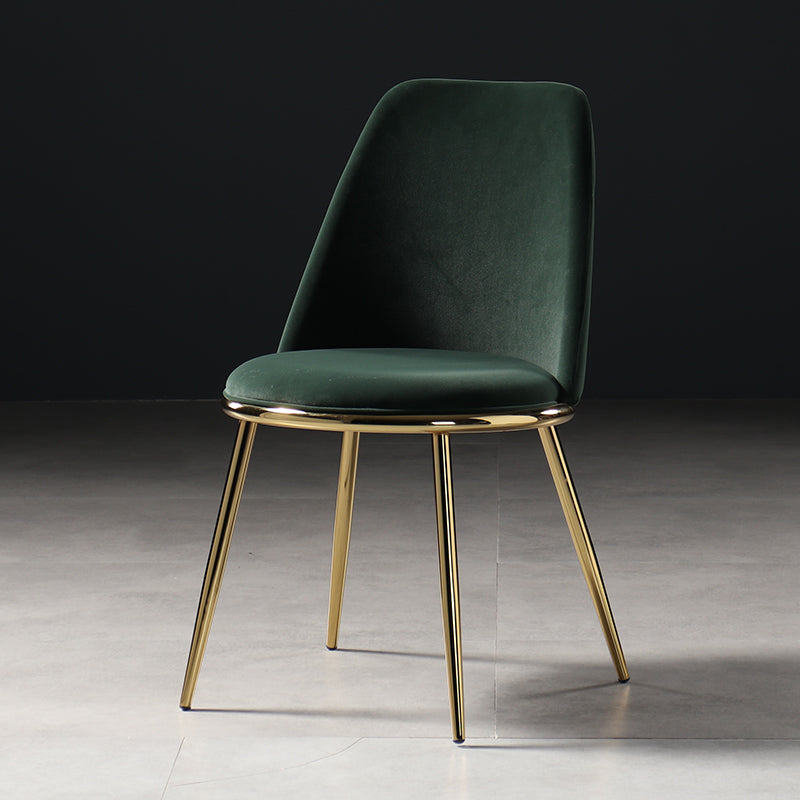 Sillas de comedor de estilo nórdico, silla sin brazos de cocina con patas de metal
