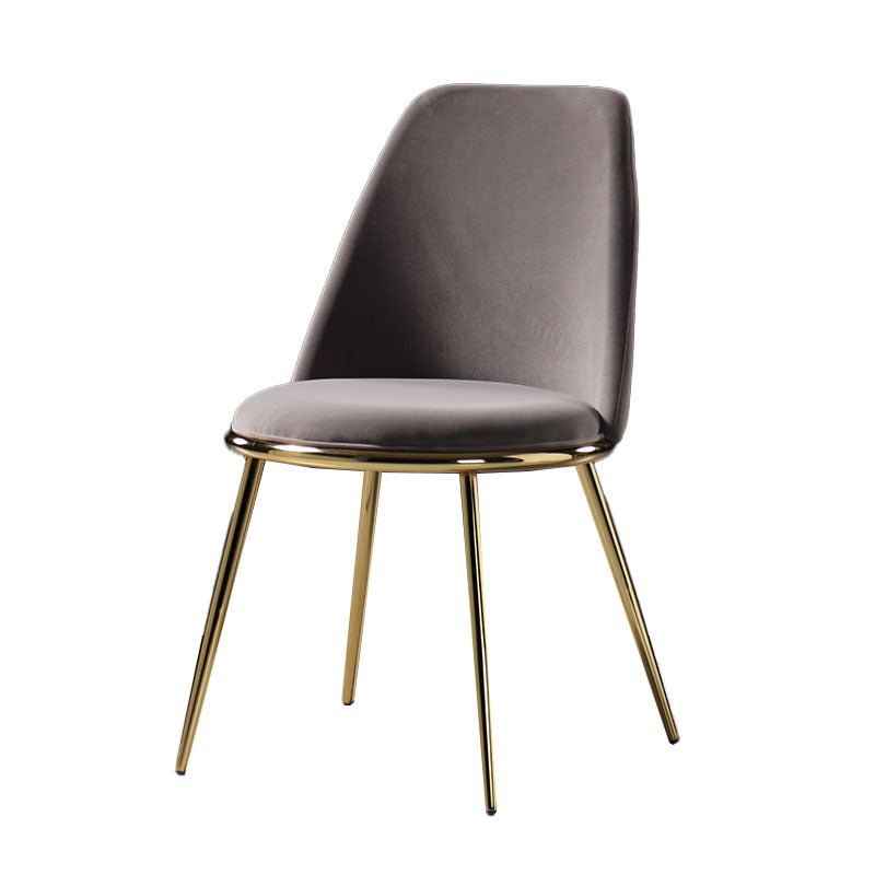 Sillas de comedor de estilo nórdico, silla sin brazos de cocina con patas de metal