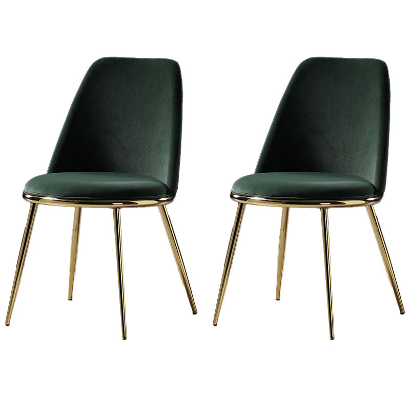 Sillas de comedor de estilo nórdico, silla sin brazos de cocina con patas de metal