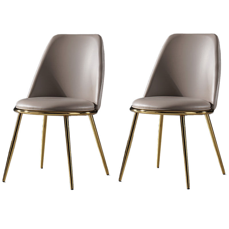 Sillas de comedor de estilo nórdico, silla sin brazos de cocina con patas de metal