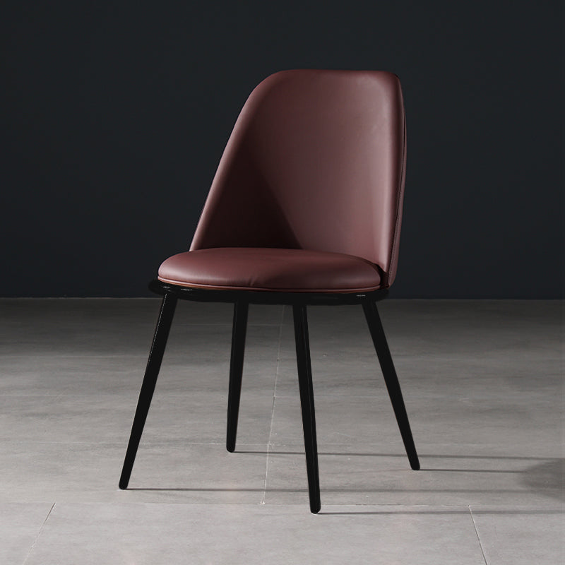 Eetkamerstoelen in Scandinavische stijl Keuken Armloze stoel met metalen poten