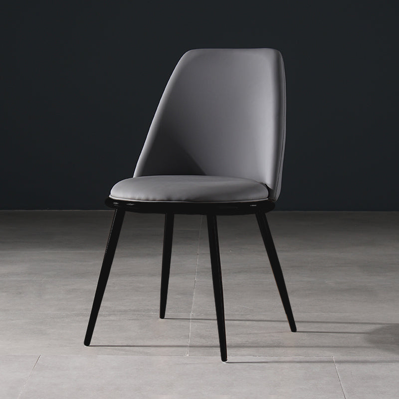 Eetkamerstoelen in Scandinavische stijl Keuken Armloze stoel met metalen poten