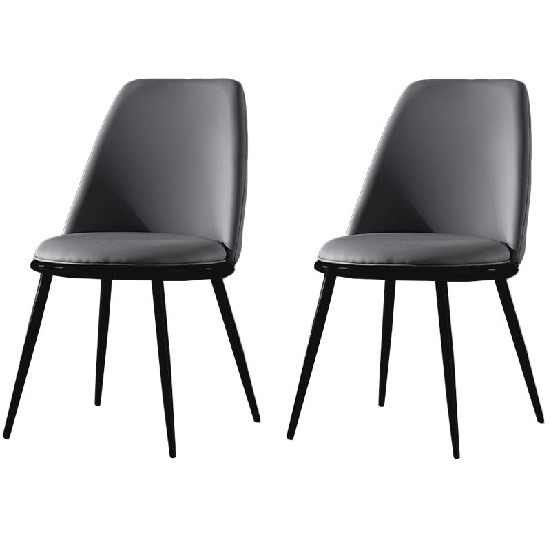 Sillas de comedor de estilo nórdico, silla sin brazos de cocina con patas de metal