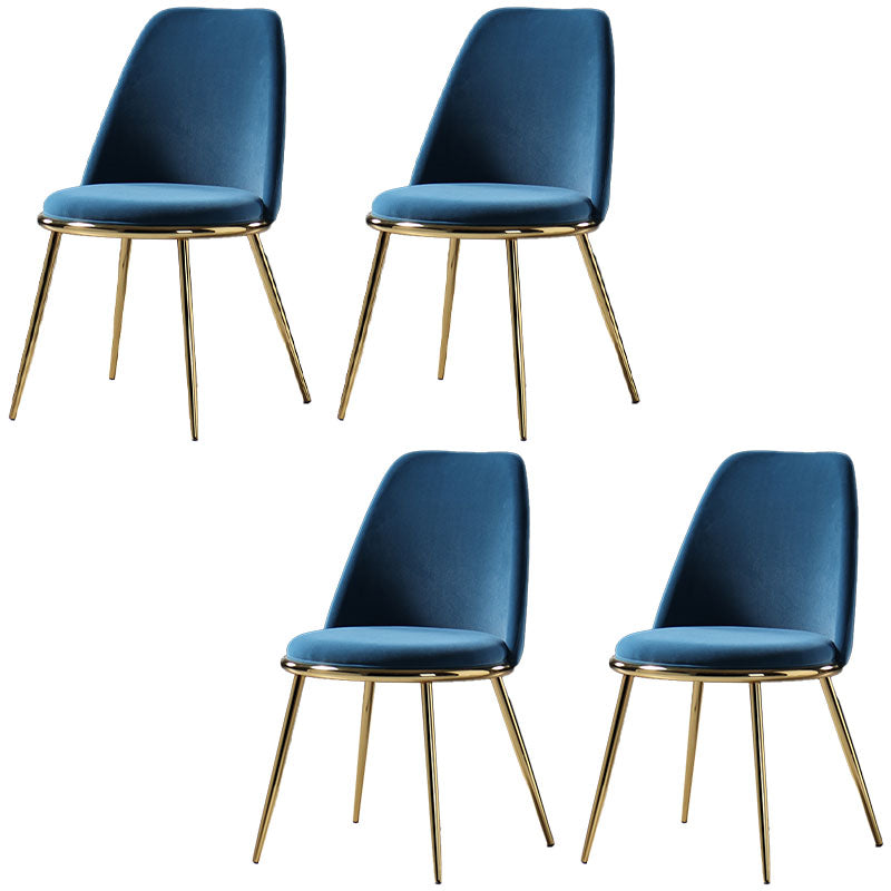 Sillas de comedor de estilo nórdico, silla sin brazos de cocina con patas de metal