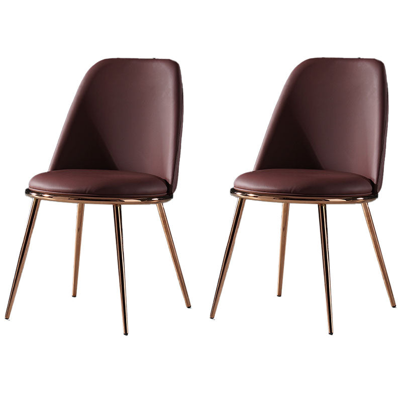 Sillas de comedor de estilo nórdico, silla sin brazos de cocina con patas de metal
