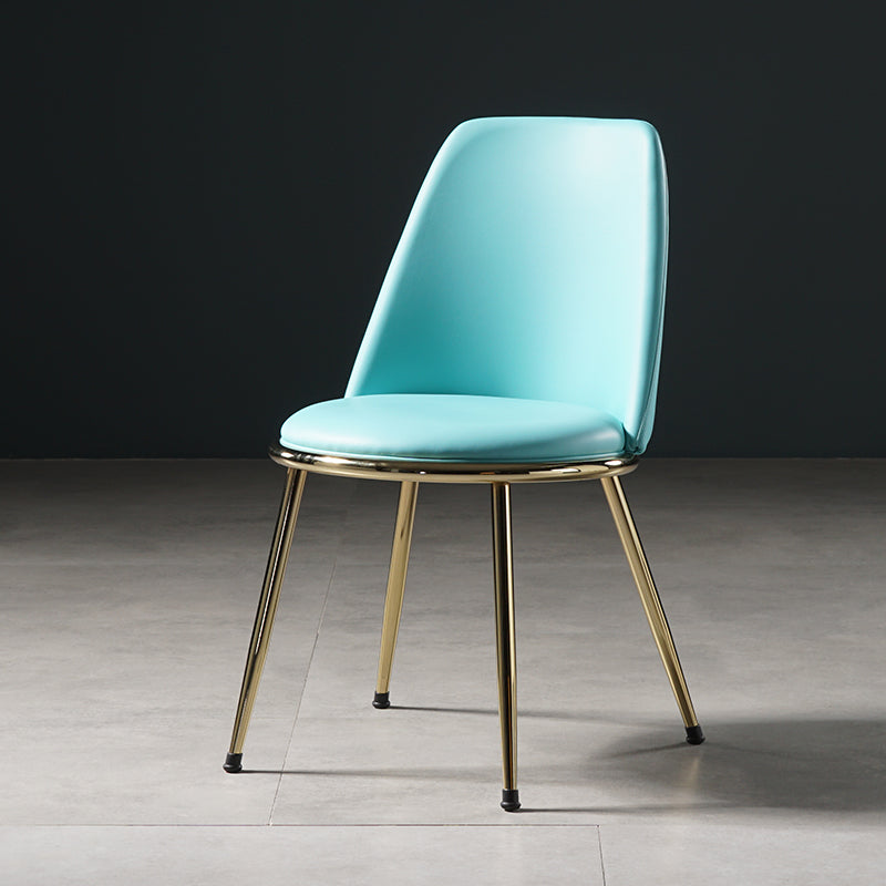 Sillas de comedor de estilo nórdico, silla sin brazos de cocina con patas de metal