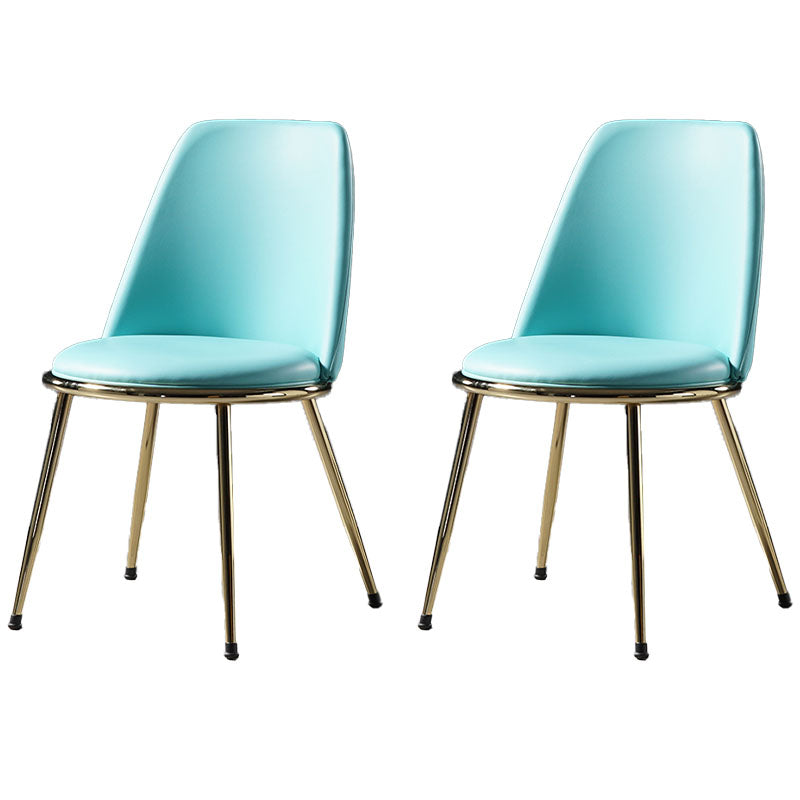 Sillas de comedor de estilo nórdico, silla sin brazos de cocina con patas de metal