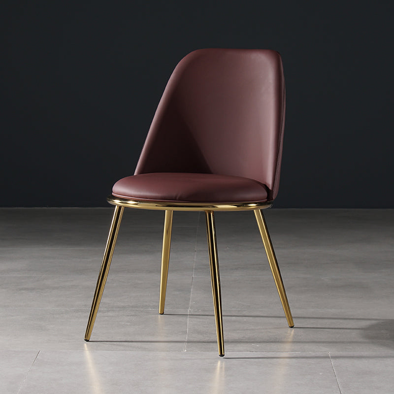 Sillas de comedor de estilo nórdico, silla sin brazos de cocina con patas de metal