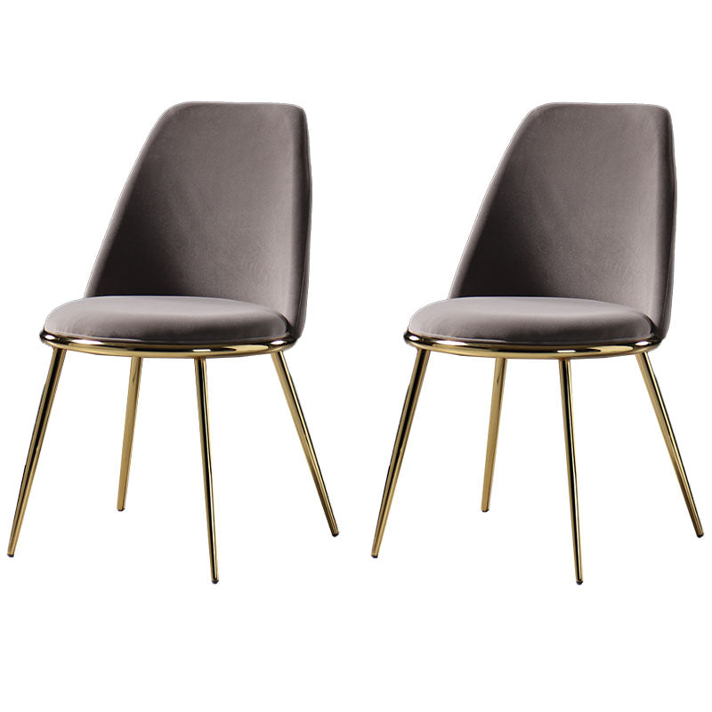 Sillas de comedor de estilo nórdico, silla sin brazos de cocina con patas de metal