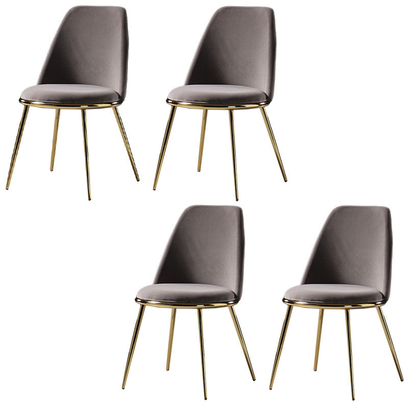 Sillas de comedor de estilo nórdico, silla sin brazos de cocina con patas de metal
