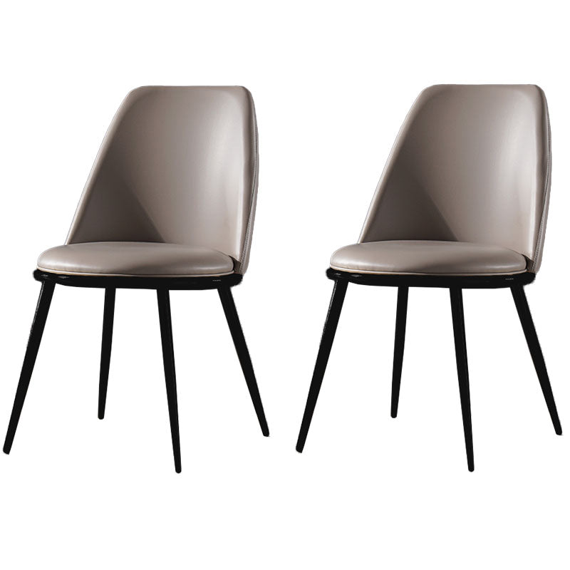 Sillas de comedor de estilo nórdico, silla sin brazos de cocina con patas de metal