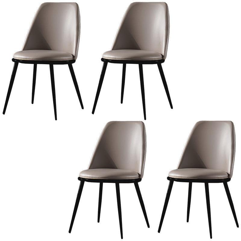 Sillas de comedor de estilo nórdico, silla sin brazos de cocina con patas de metal