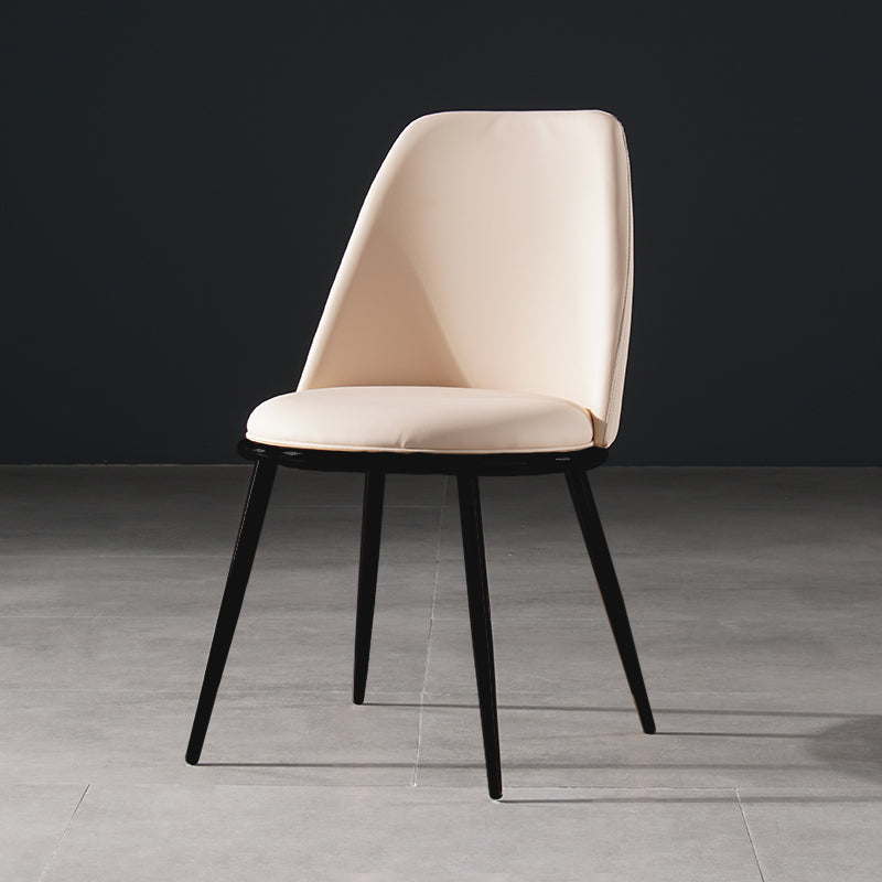 Eetkamerstoelen in Scandinavische stijl Keuken Armloze stoel met metalen poten