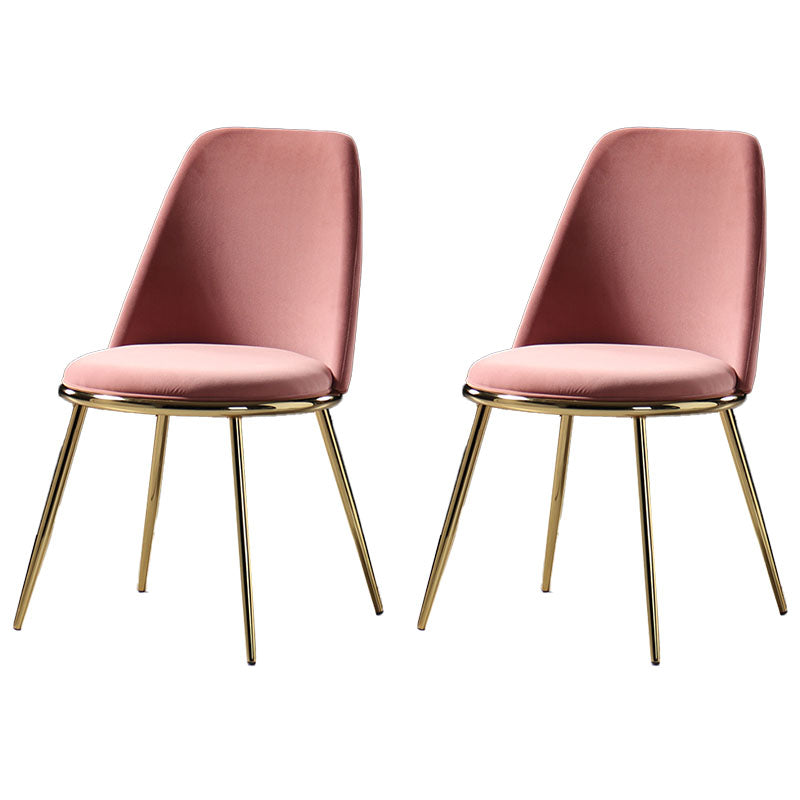 Sillas de comedor de estilo nórdico, silla sin brazos de cocina con patas de metal