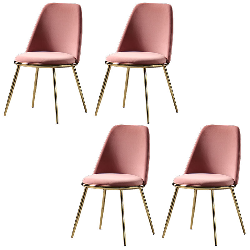 Sillas de comedor de estilo nórdico, silla sin brazos de cocina con patas de metal