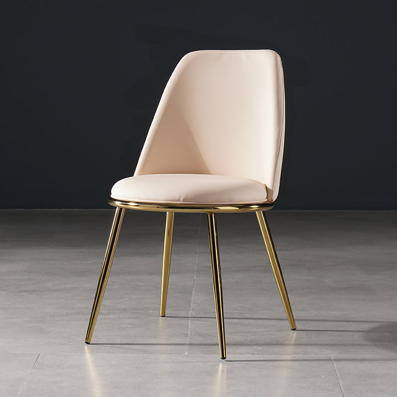 Sillas de comedor de estilo nórdico, silla sin brazos de cocina con patas de metal