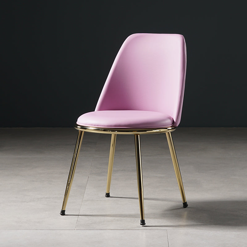 Sillas de comedor de estilo nórdico, silla sin brazos de cocina con patas de metal