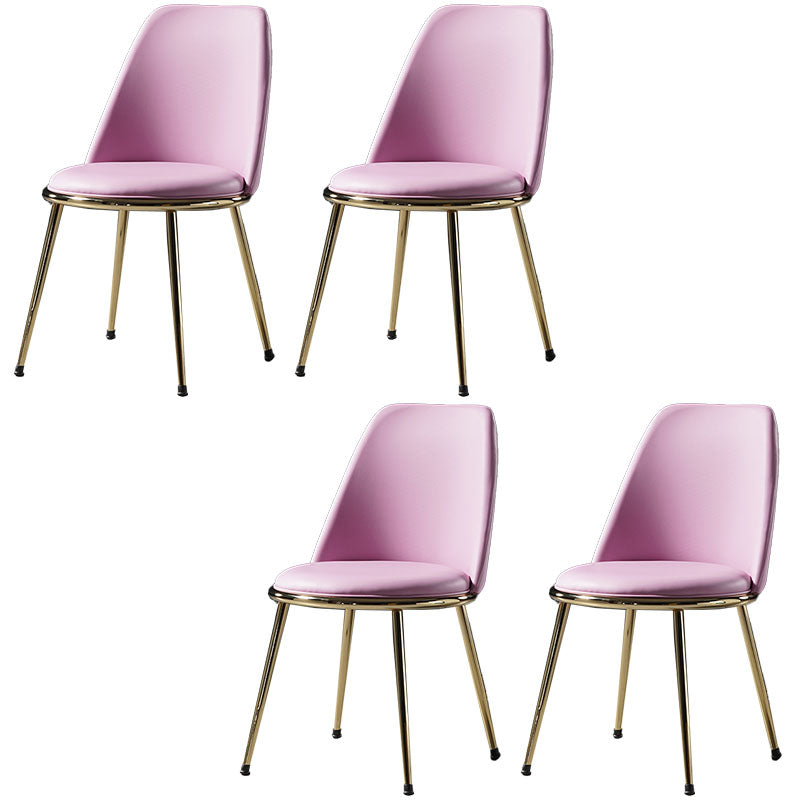 Sillas de comedor de estilo nórdico, silla sin brazos de cocina con patas de metal