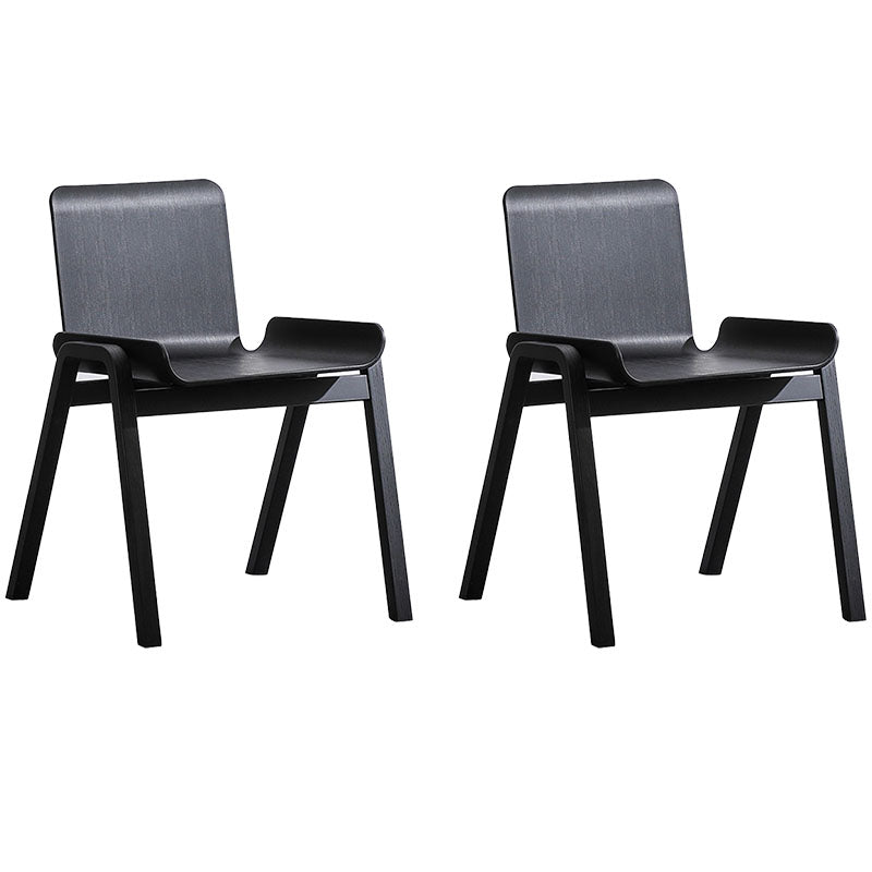 Eigentijdse stijl eetstoelen armloze stoelen voor keuken met houten benen