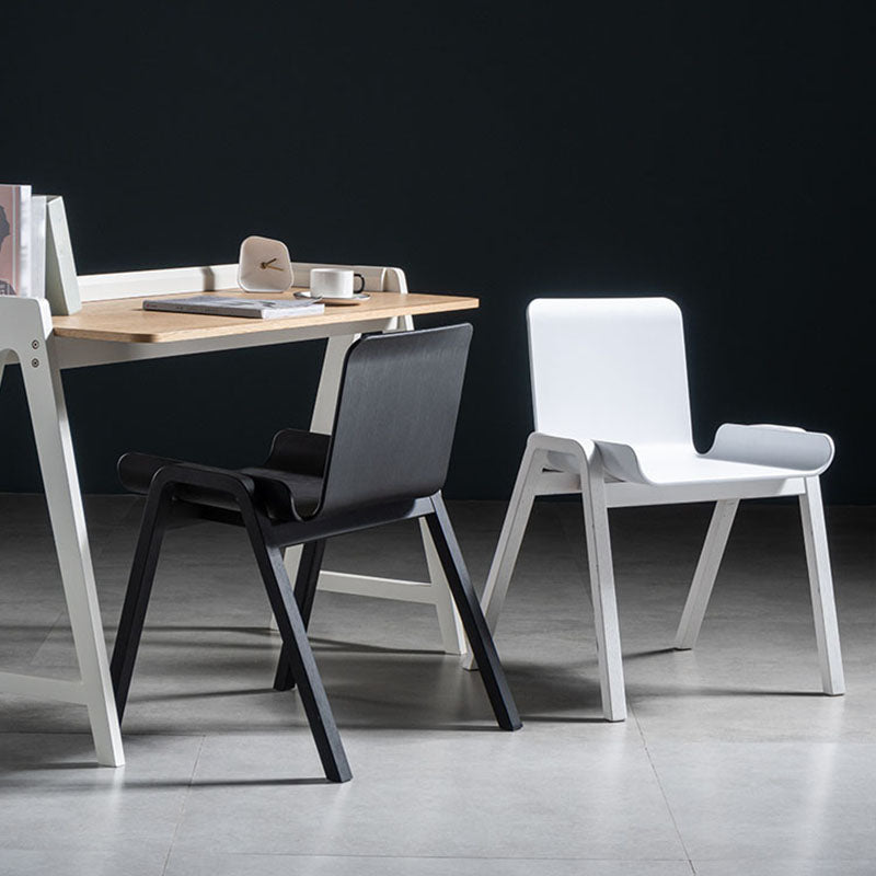 Eigentijdse stijl eetstoelen armloze stoelen voor keuken met houten benen