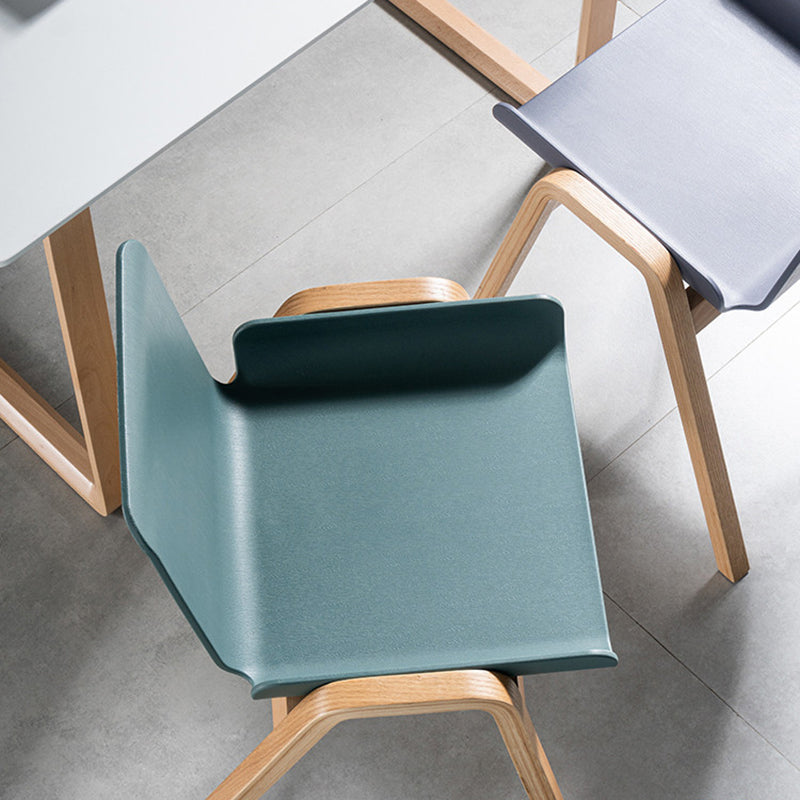 Eigentijdse stijl eetstoelen armloze stoelen voor keuken met houten benen