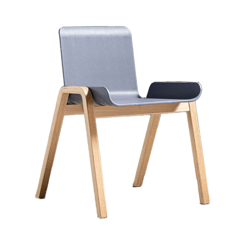 Eigentijdse stijl eetstoelen armloze stoelen voor keuken met houten benen