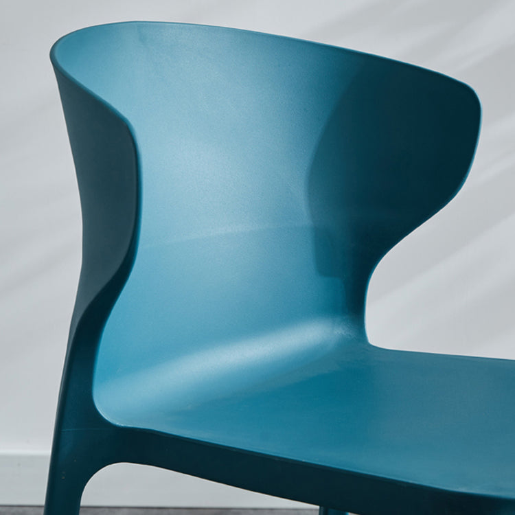 Silla lateral de plástico moderna para interiores y exteriores, silla con respaldo