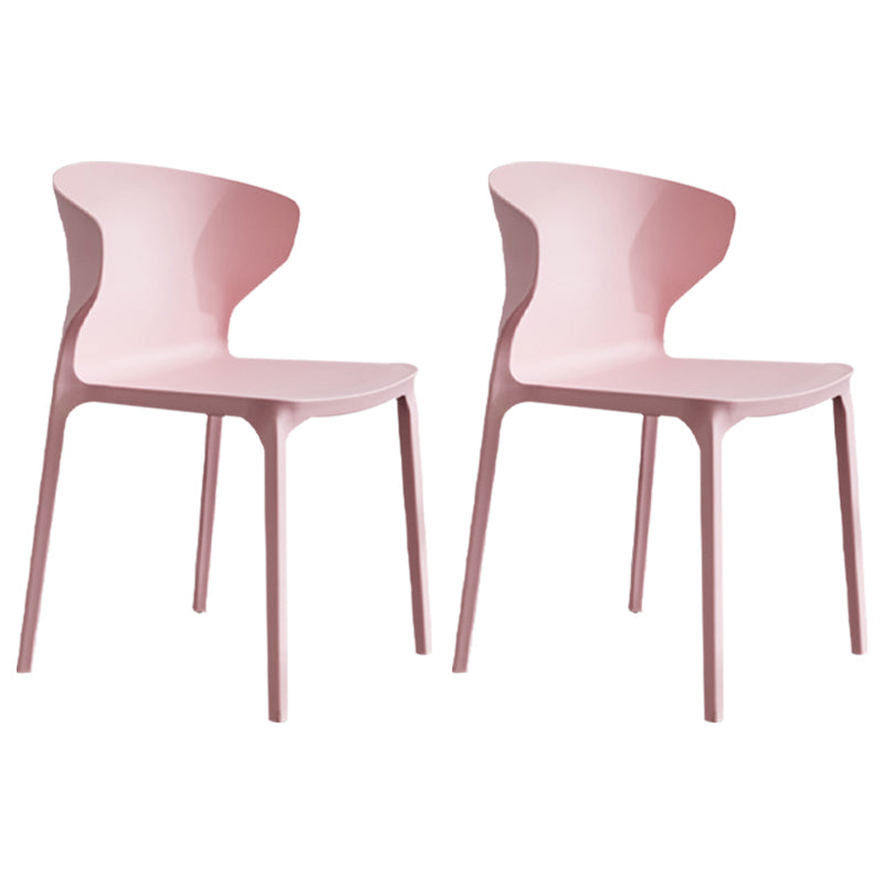 Silla lateral de plástico moderna para interiores y exteriores, silla con respaldo