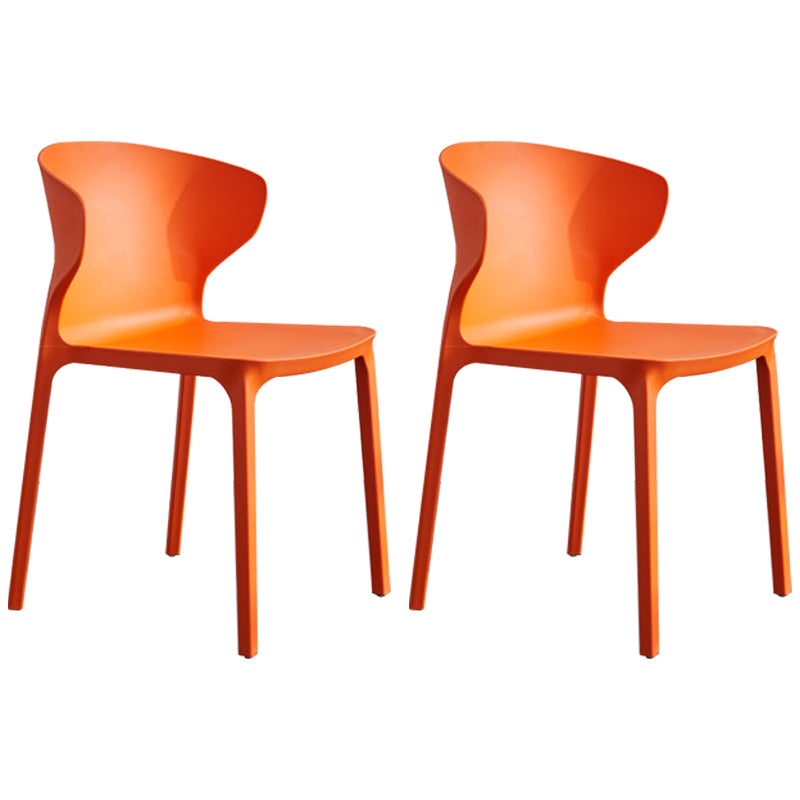 Silla lateral de plástico moderna para interiores y exteriores, silla con respaldo