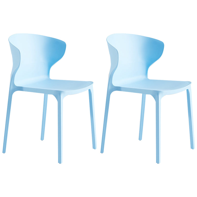 Silla lateral de plástico moderna para interiores y exteriores, silla con respaldo