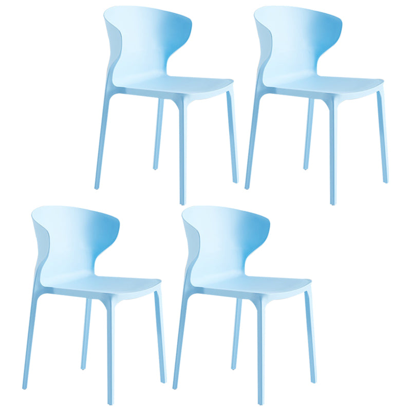 Silla lateral de plástico moderna para interiores y exteriores, silla con respaldo