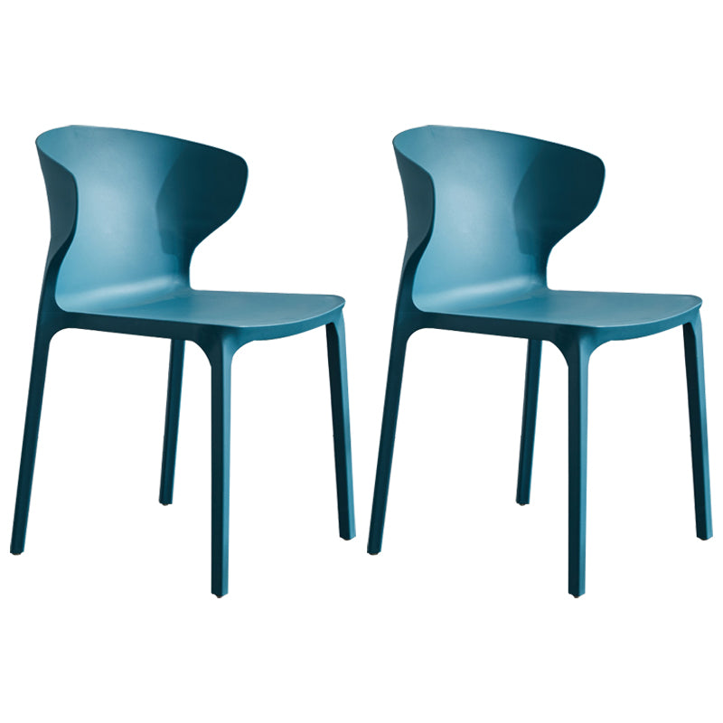 Silla lateral de plástico moderna para interiores y exteriores, silla con respaldo