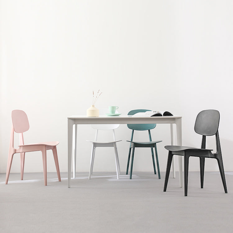 Silla de comedor plástica con respaldo abierto contemporáneo con acabado mate para restaurante