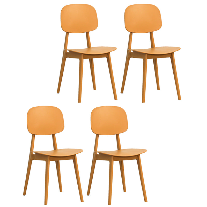 Silla de comedor plástica con respaldo abierto contemporáneo con acabado mate para restaurante