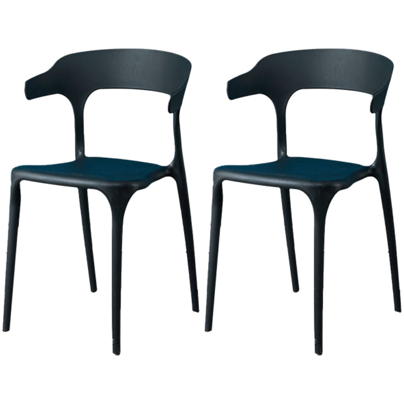 Silla de comedor plástica contemporánea del final mate de la silla del brazo de la parte posterior abierta del restaurante