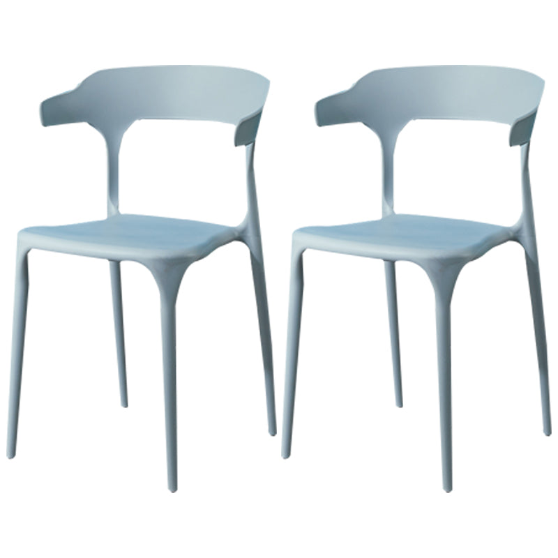 Silla de comedor plástica contemporánea del final mate de la silla del brazo de la parte posterior abierta del restaurante