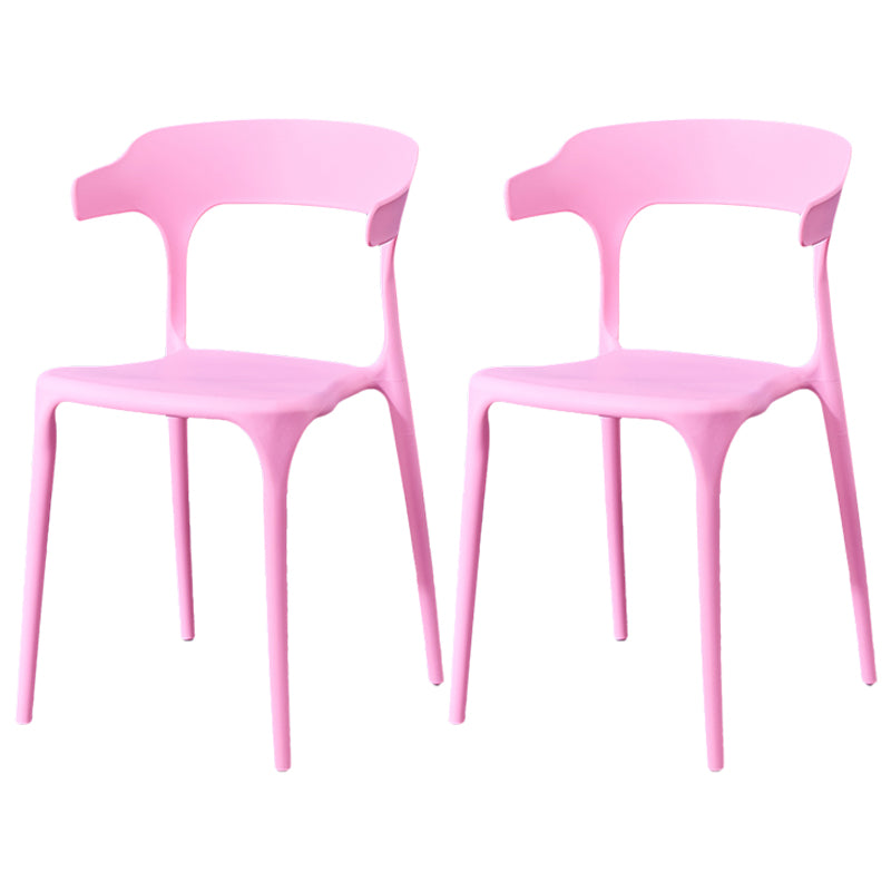 Silla de comedor plástica contemporánea del final mate de la silla del brazo de la parte posterior abierta del restaurante