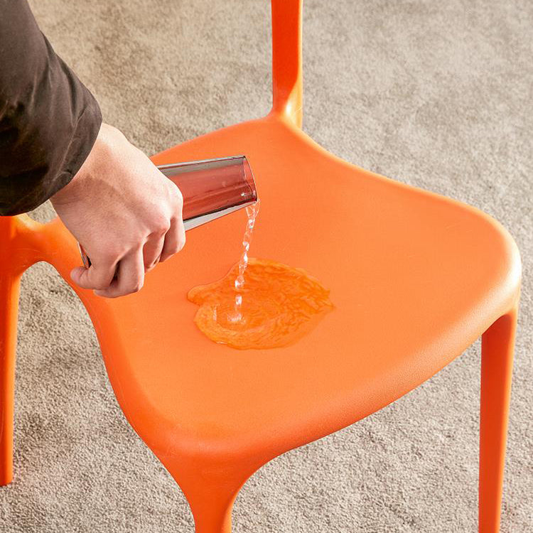 Silla de comedor plástica contemporánea del final mate de la silla del brazo de la parte posterior abierta del restaurante