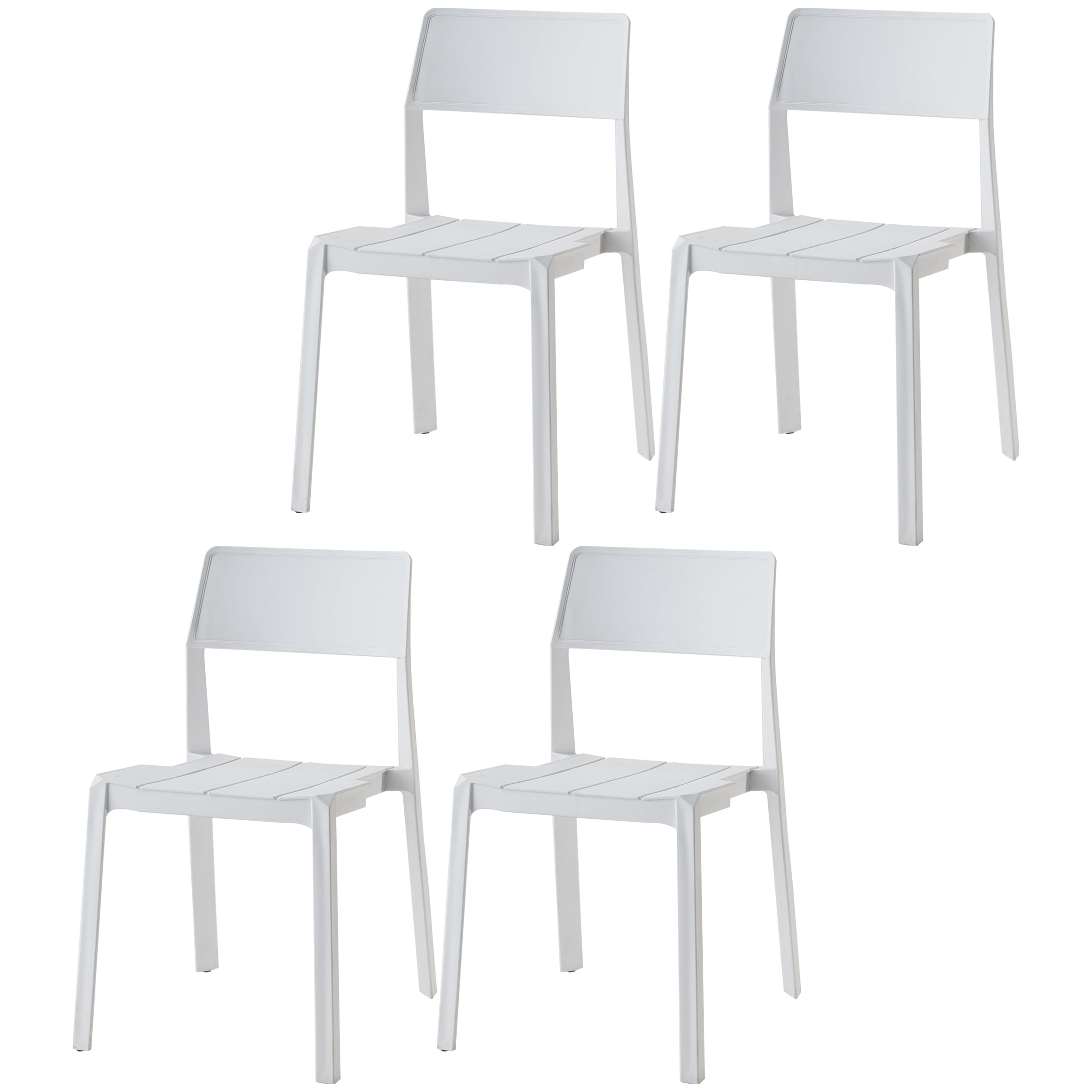 Scandinavische open achterkant Matte afwerking Plastic eetkamerstoel voor thuis