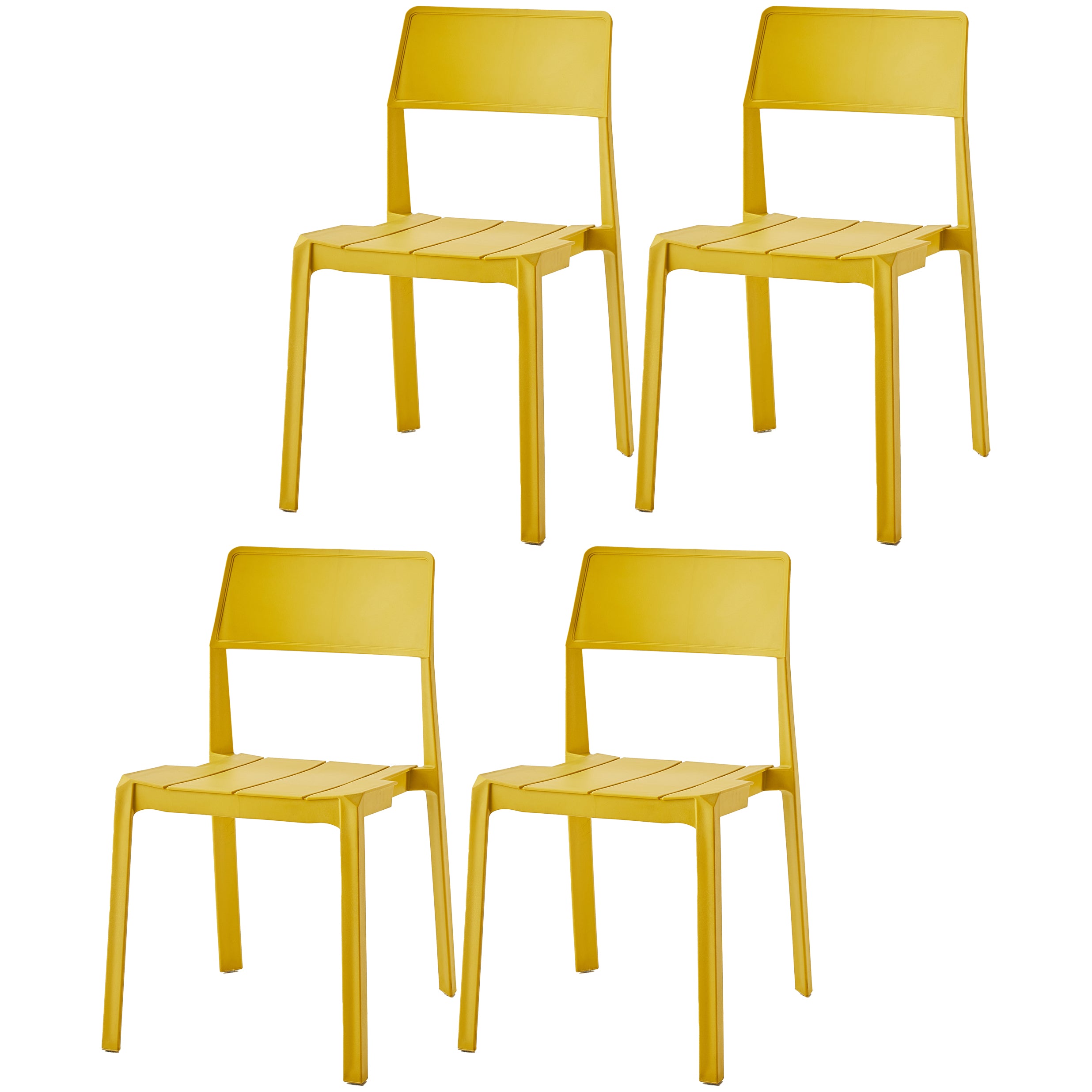Scandinavische open achterkant Matte afwerking Plastic eetkamerstoel voor thuis