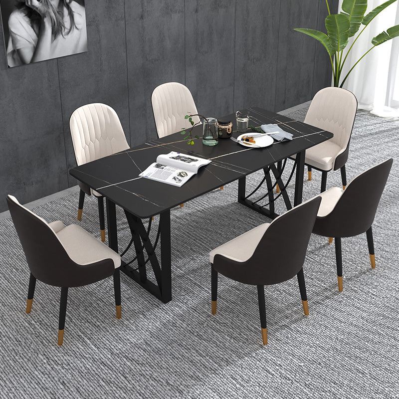 1/2/4/5/7 Pieces Dinette Set Modern Sintered Stone Dining Table Set with Chairs